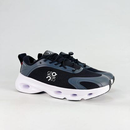 Loewe × On Cloudsolo – Unisex Lightweight Breathable Luxury Collaborative Running Shoes | Black & Charcoal