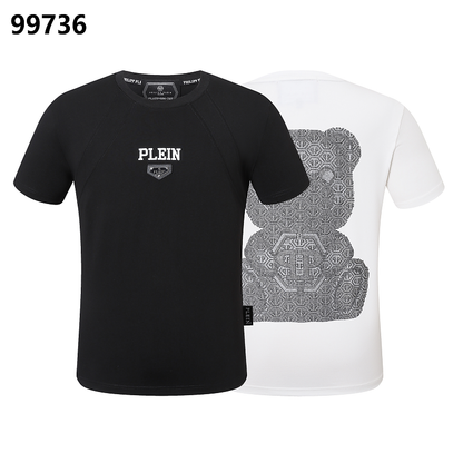 P**P Men's Content Creator Logo Emblem T-Shirt | Black White