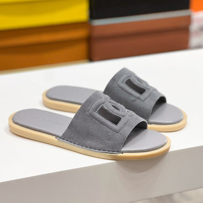 D*G 2026 Premium Leather Casual Slippers - Designer Men's Slides in 6 Colors