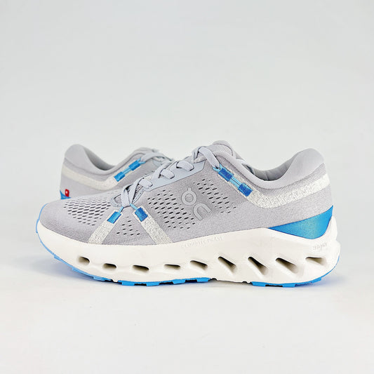 On Cloudsurfer 2 – Unisex Lightweight Breathable Soft Cushioned Road Running Shoes | White & Pearl Gray