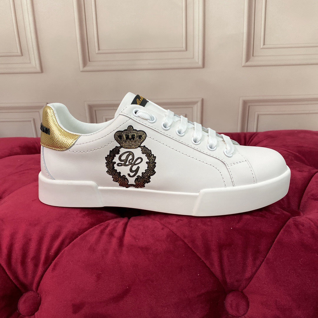 D*G 2026 Premium Leather Casual Sneakers - Designer Unisex Shoes in 2 Colors