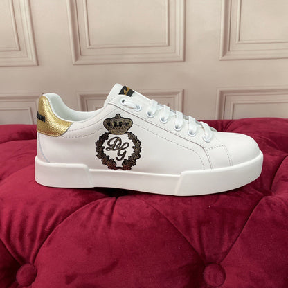 D*G 2026 Premium Leather Casual Sneakers - Designer Unisex Shoes in 2 Colors