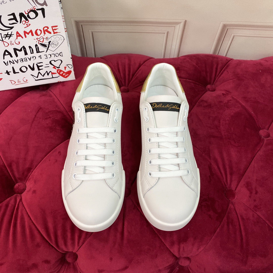 D*G 2026 Premium Leather Casual Sneakers - Designer Unisex Shoes in 2 Colors