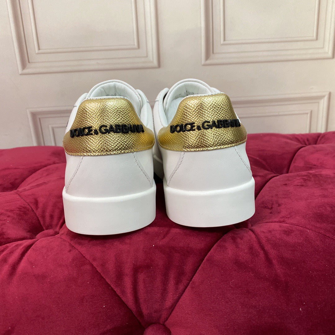 D*G 2026 Premium Leather Casual Sneakers - Designer Unisex Shoes in 2 Colors