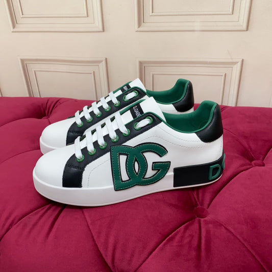 D*G 2026 Luxury Genuine Leather Casual Sneakers - Italian Designer Unisex Shoes