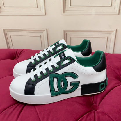 D*G 2026 Luxury Genuine Leather Casual Sneakers - Italian Designer Unisex Shoes