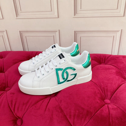 D*G 2026 Luxury Genuine Leather Casual Sneakers - Italian Designer Unisex Shoes