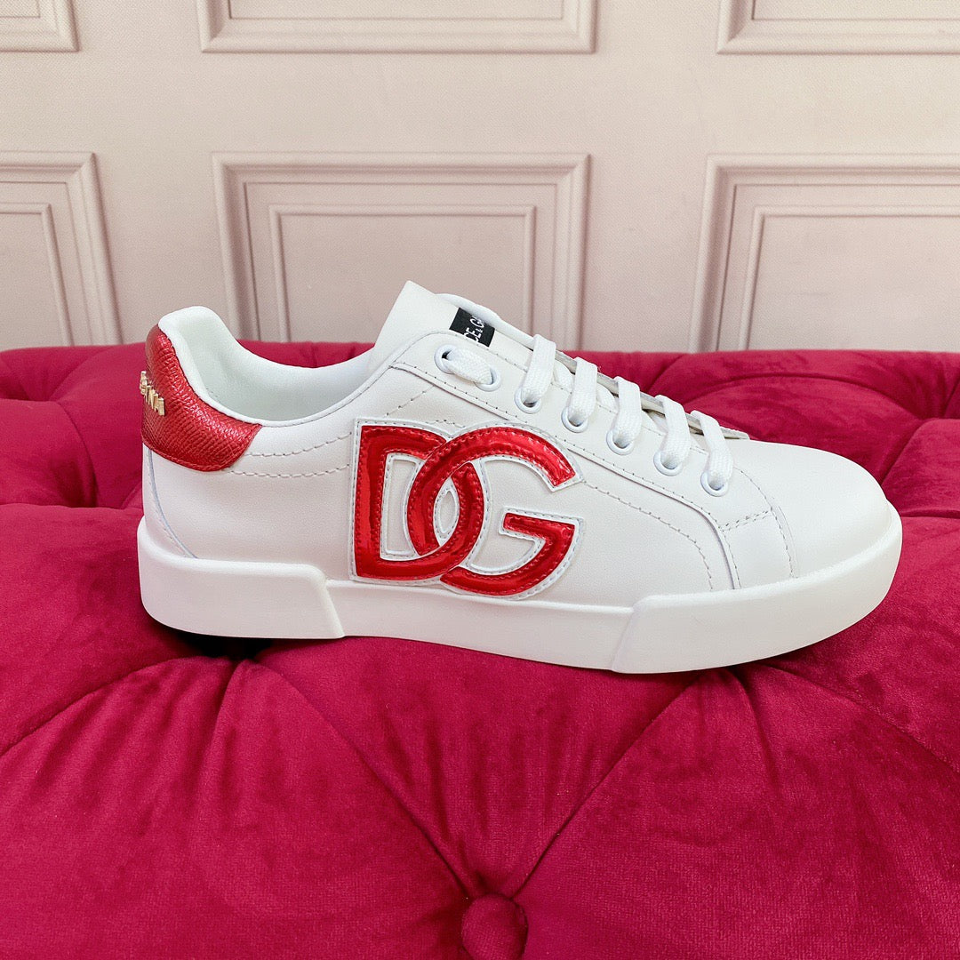 D*G 2026 Luxury Genuine Leather Casual Sneakers - Italian Designer Unisex Shoes