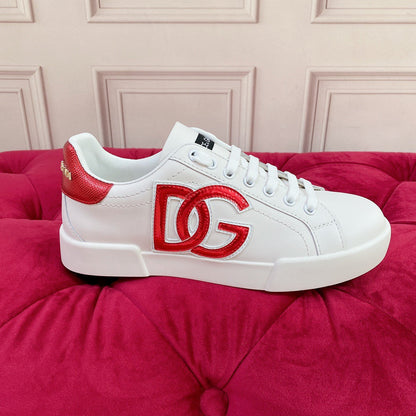 D*G 2026 Luxury Genuine Leather Casual Sneakers - Italian Designer Unisex Shoes