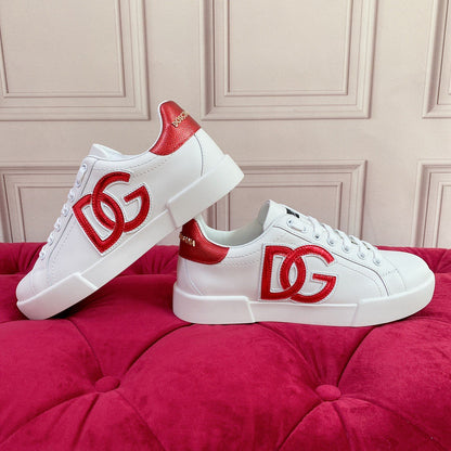 D*G 2026 Luxury Genuine Leather Casual Sneakers - Italian Designer Unisex Shoes