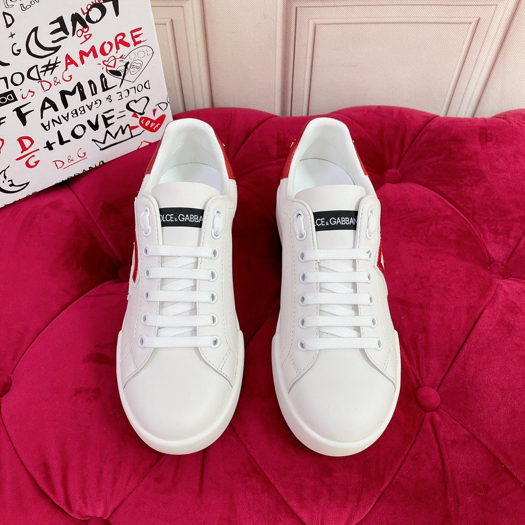 D*G 2026 Luxury Genuine Leather Casual Sneakers - Italian Designer Unisex Shoes