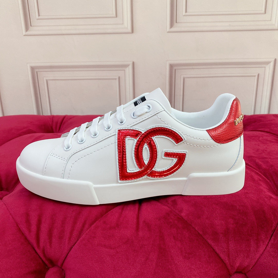 D*G 2026 Luxury Genuine Leather Casual Sneakers - Italian Designer Unisex Shoes