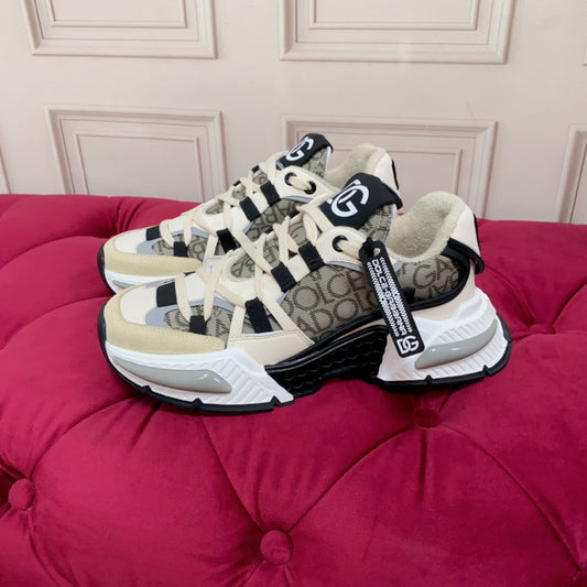 D*G 2026 Luxury Genuine Leather Casual Sneakers - Italian Designer Unisex Shoes