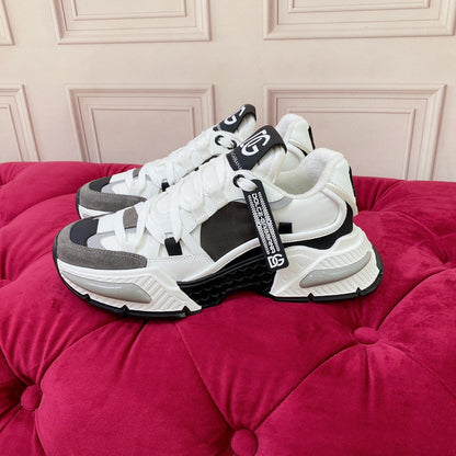 D*G 2026 Luxury Genuine Leather Casual Sneakers - Italian Designer Unisex Shoes