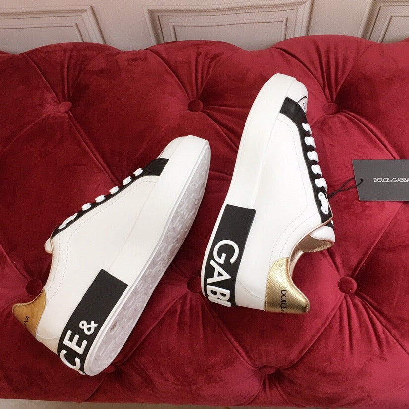 D*G 2026 Luxury Genuine Leather Casual Sneakers - Italian Designer Unisex Shoes