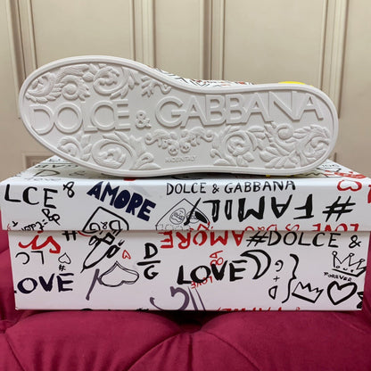 D*G 2026 Luxury Genuine Leather Casual Sneakers - Italian Designer Unisex Shoes