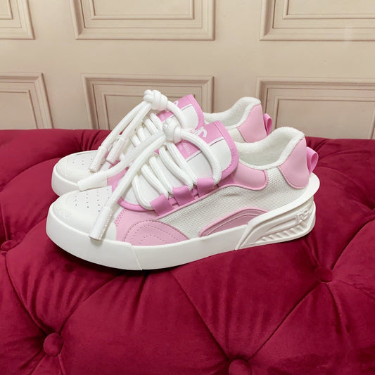 D*G 2026 Premium Leather Casual Sneakers - Designer Unisex Shoes in 5 Colors