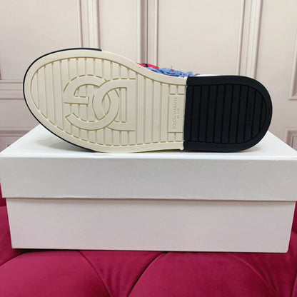 D*G 2026 Luxury Genuine Leather Casual Sneakers - Italian Designer Unisex Shoes