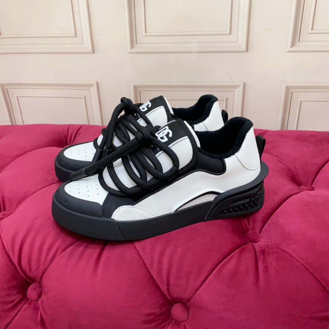 D*G 2026 Premium Leather Casual Sneakers - Designer Unisex Shoes in 5 Colors