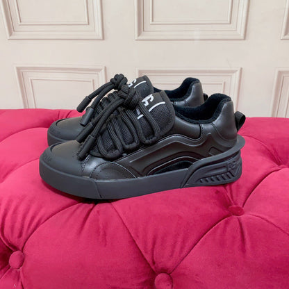 D*G 2026 Luxury Genuine Leather Casual Sneakers - Italian Designer Unisex Shoes
