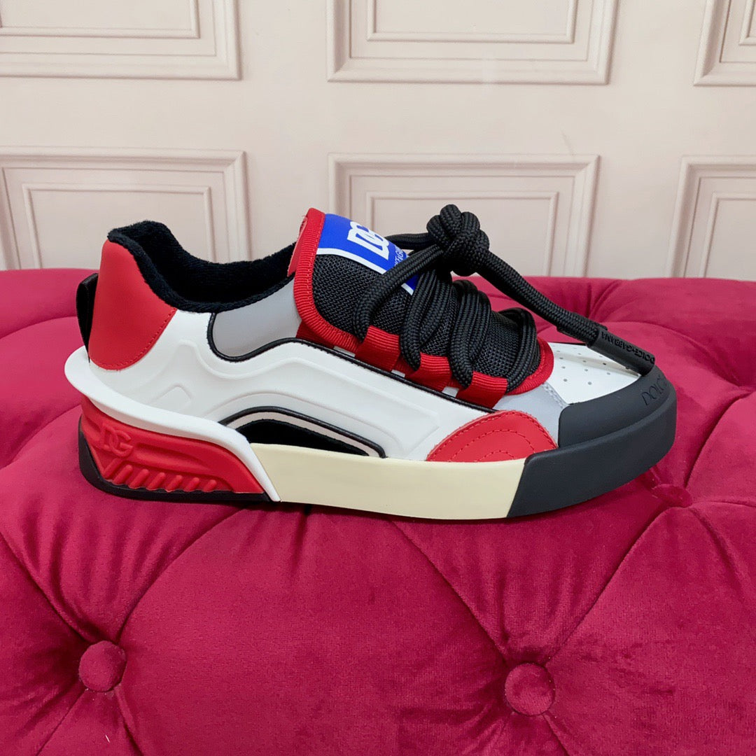 D*G 2026 Luxury Genuine Leather Casual Sneakers - Italian Designer Unisex Shoes