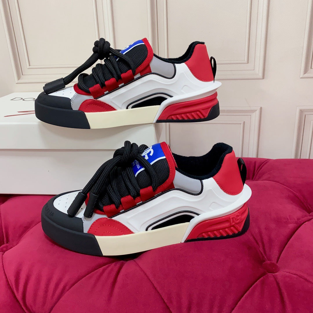 D*G 2026 Luxury Genuine Leather Casual Sneakers - Italian Designer Unisex Shoes