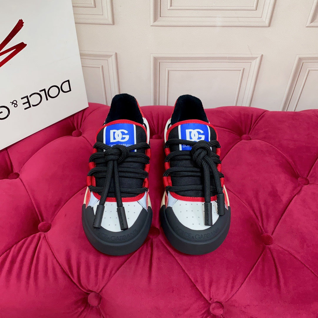 D*G 2026 Luxury Genuine Leather Casual Sneakers - Italian Designer Unisex Shoes