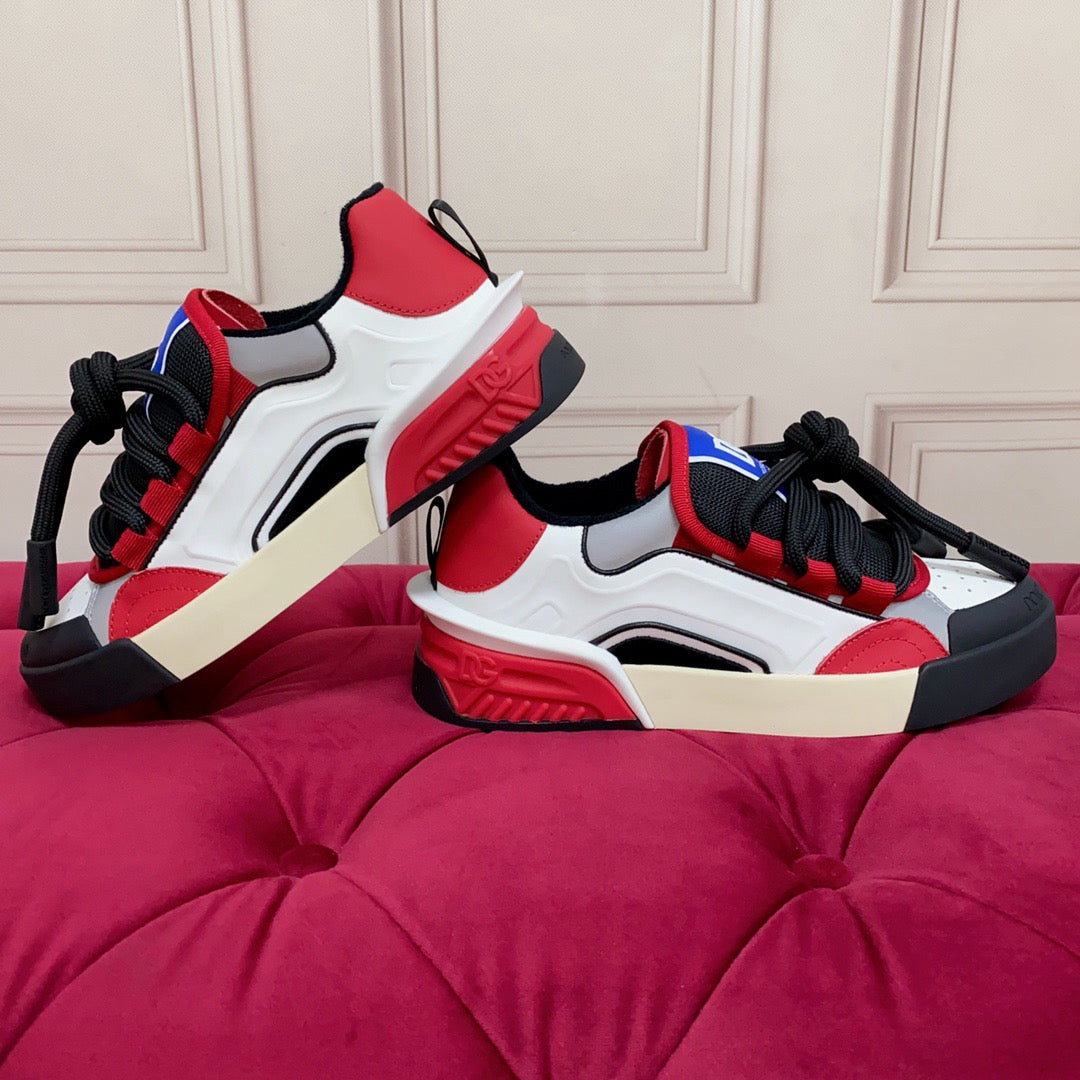 D*G 2026 Luxury Genuine Leather Casual Sneakers - Italian Designer Unisex Shoes