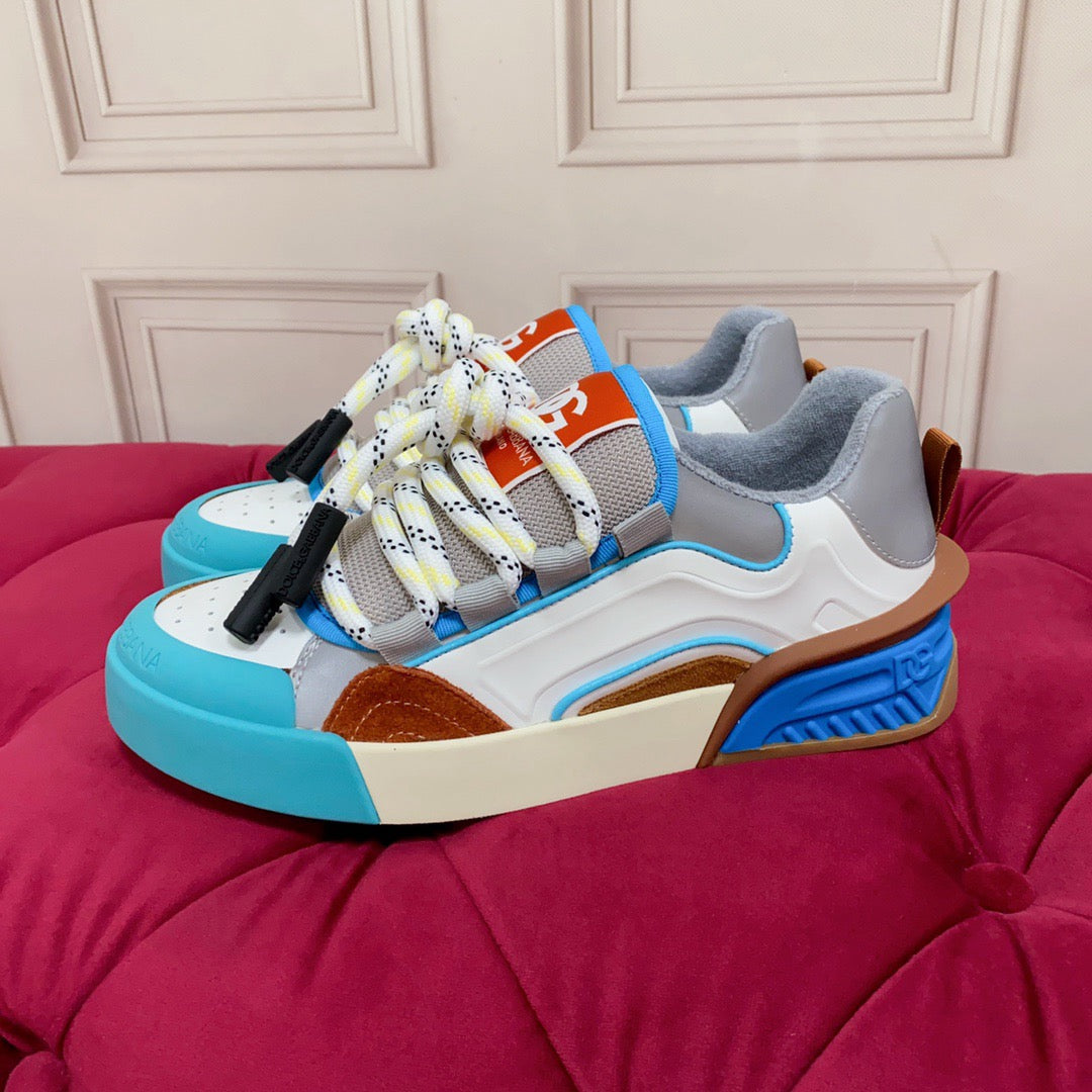 D*G 2026 Luxury Genuine Leather Casual Sneakers - Italian Designer Unisex Shoes