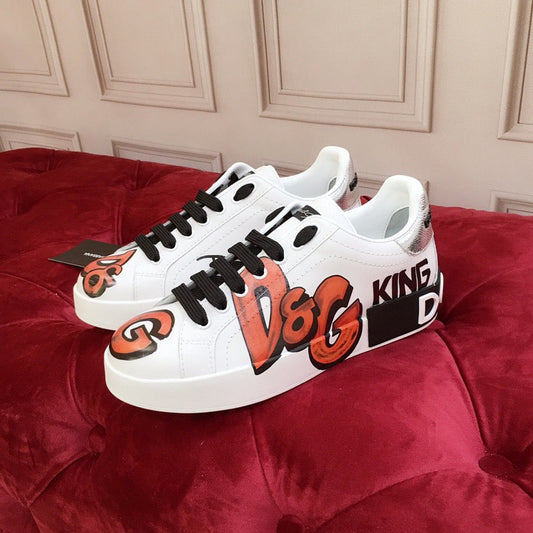D*G 2026 Luxury Genuine Leather Casual Sneakers - Italian Designer Unisex Shoes