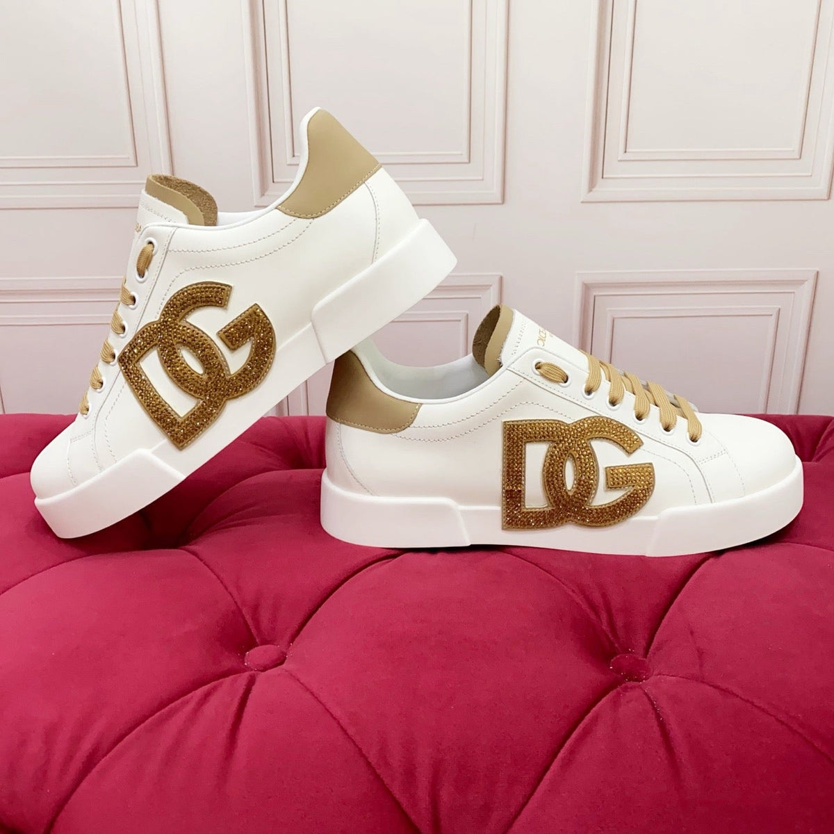 D*G 2026 Luxury Genuine Leather Casual Sneakers - Italian Designer Unisex Shoes