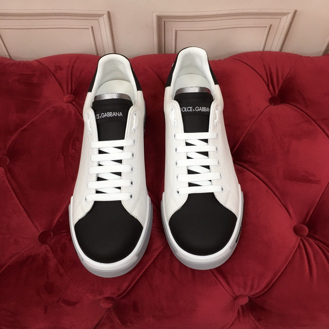 D*G 2026 Luxury Genuine Leather Casual Sneakers - Italian Designer Unisex Shoes