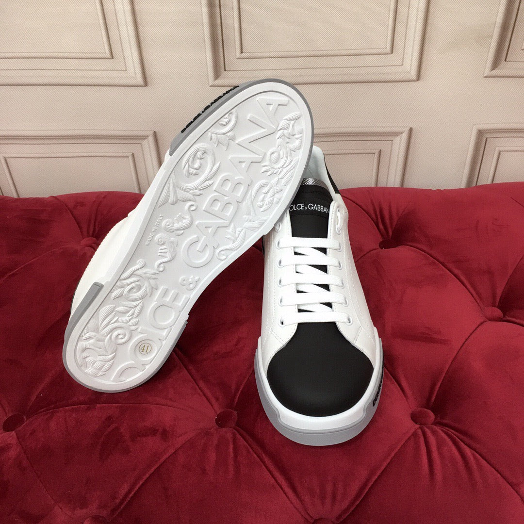 D*G 2026 Luxury Genuine Leather Casual Sneakers - Italian Designer Unisex Shoes