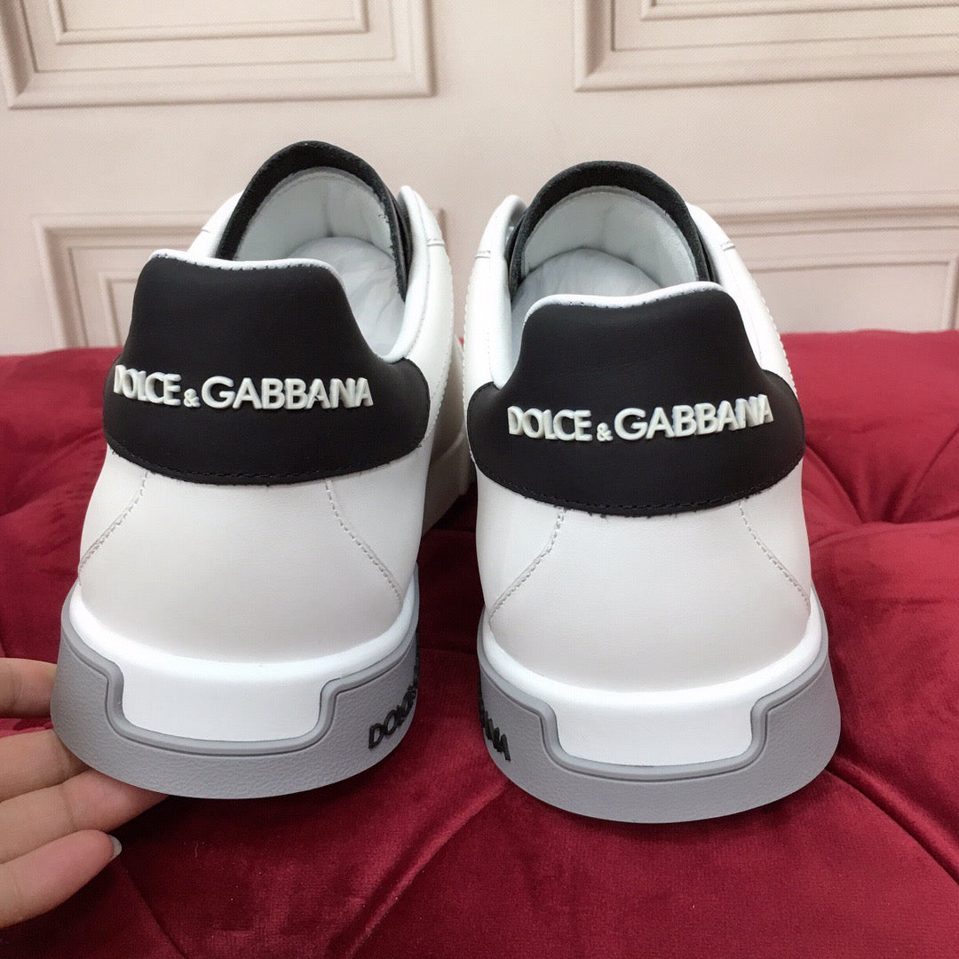 D*G 2026 Luxury Genuine Leather Casual Sneakers - Italian Designer Unisex Shoes