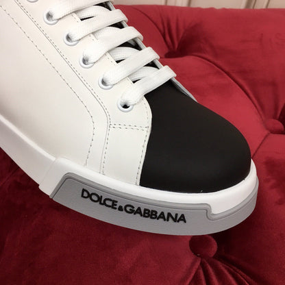 D*G 2026 Luxury Genuine Leather Casual Sneakers - Italian Designer Unisex Shoes