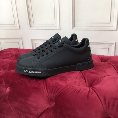 D*G 2026 Luxury Genuine Leather Casual Sneakers - Italian Designer Unisex Shoes