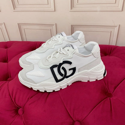 D*G 2026 Luxury Genuine Leather Casual Sneakers - Italian Designer Unisex Shoes