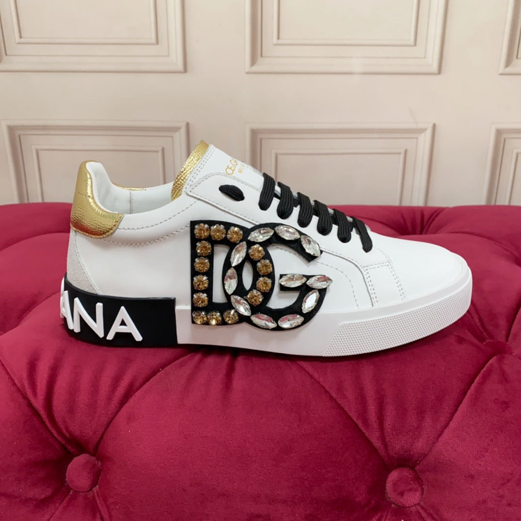 D*G 2026 Premium Leather Casual Sneakers - Designer Unisex Shoes in 4 Styles