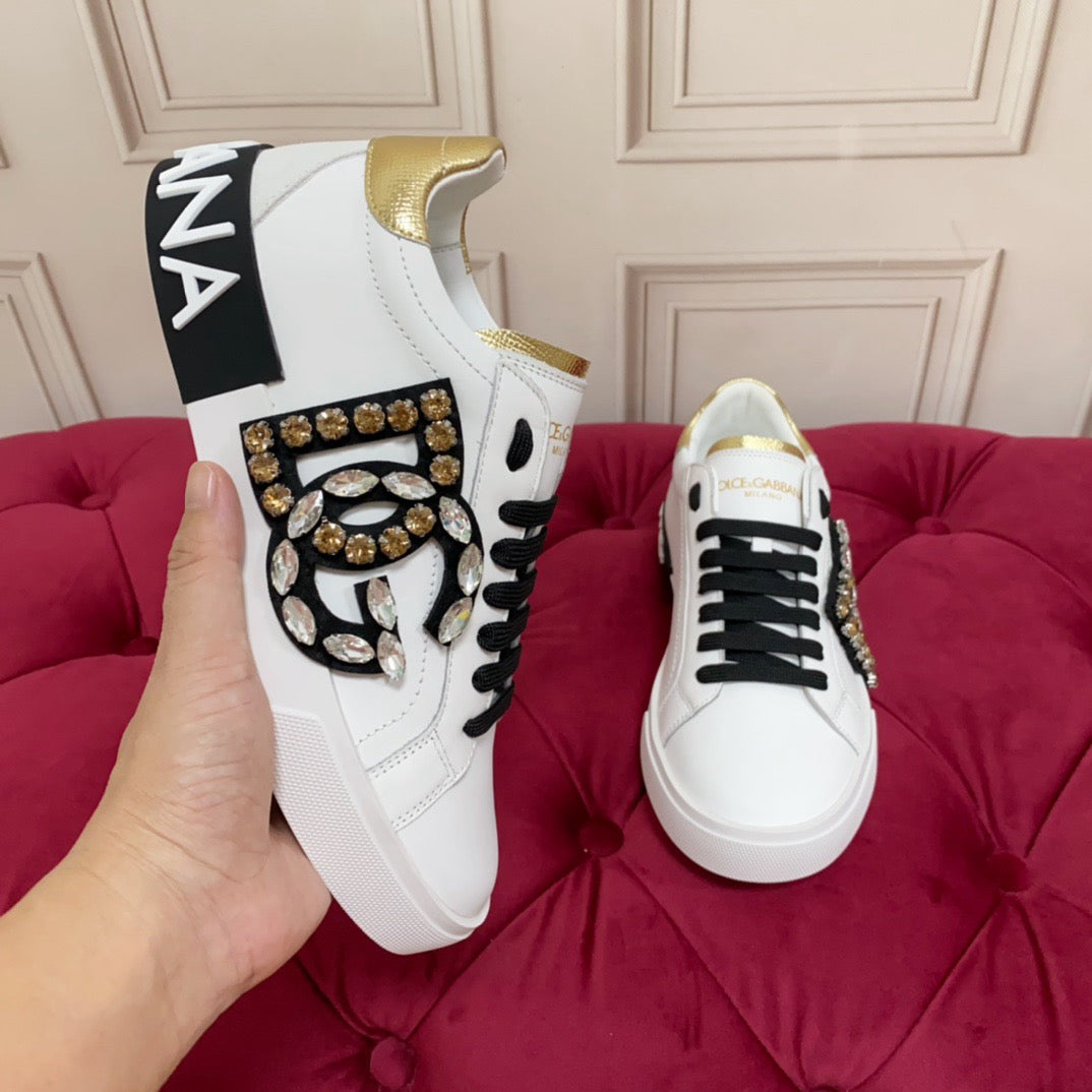 D*G 2026 Premium Leather Casual Sneakers - Designer Unisex Shoes in 4 Styles