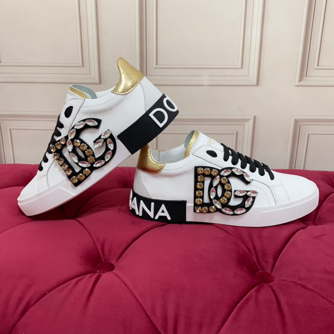 D*G 2026 Premium Leather Casual Sneakers - Designer Unisex Shoes in 4 Styles