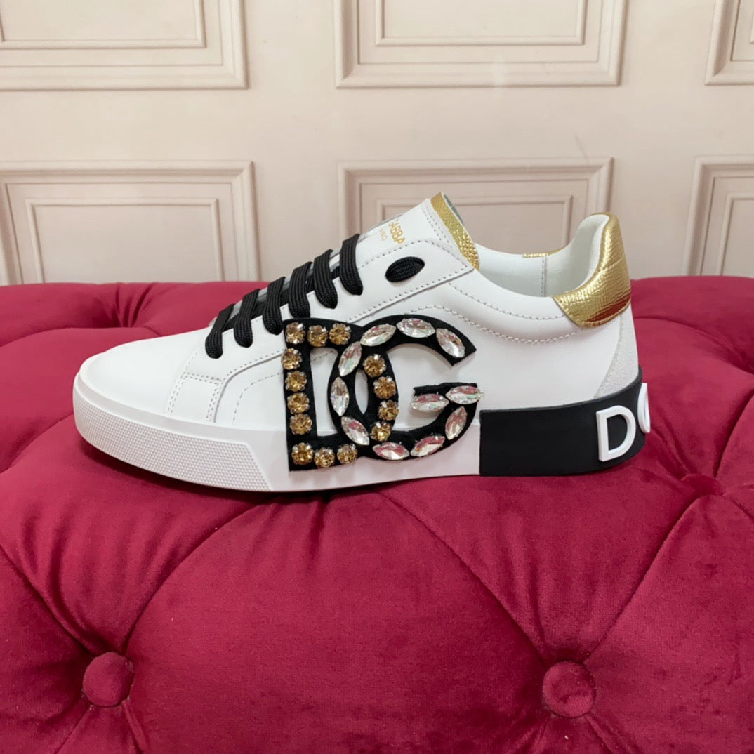 D*G 2026 Premium Leather Casual Sneakers - Designer Unisex Shoes in 4 Styles