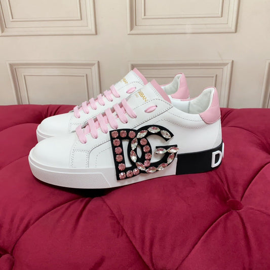 D*G 2026 Premium Leather Casual Sneakers - Designer Unisex Shoes in 4 Styles