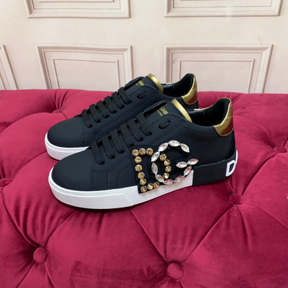 D*G 2026 Premium Leather Casual Sneakers - Designer Unisex Shoes in 4 Styles