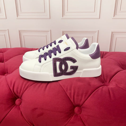 D*G 2026 Luxury Genuine Leather Casual Sneakers - Italian Designer Unisex Shoes