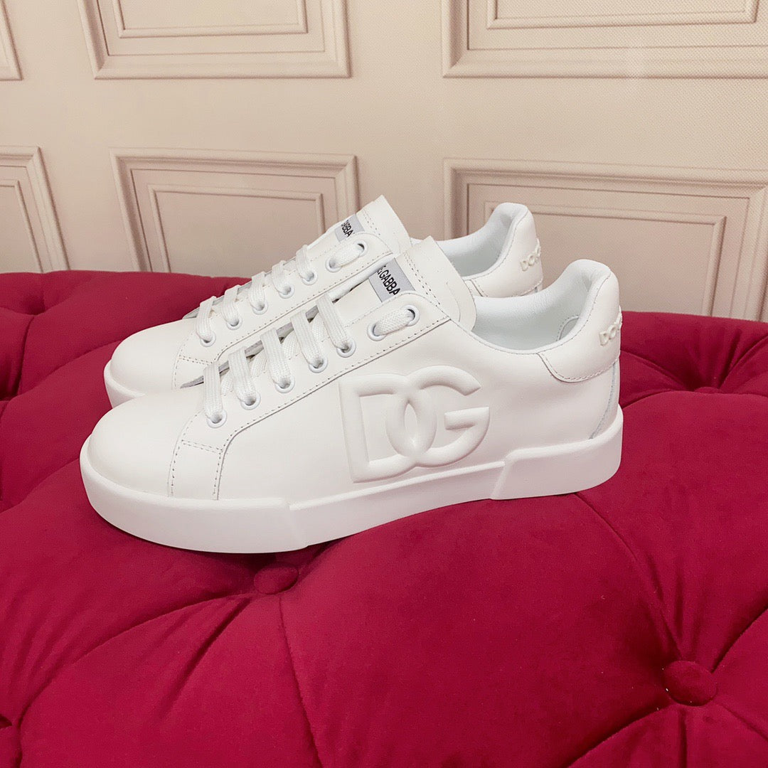 D*G 2026 Premium Leather Casual Sneakers - Designer Unisex Shoes in 4 Colors