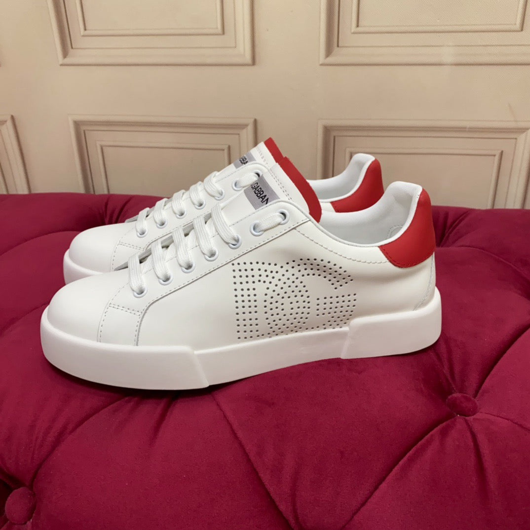 D*G 2026 Luxury Genuine Leather Casual Sneakers - Italian Designer Unisex Shoes