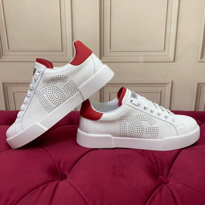 D*G 2026 Luxury Genuine Leather Casual Sneakers - Italian Designer Unisex Shoes