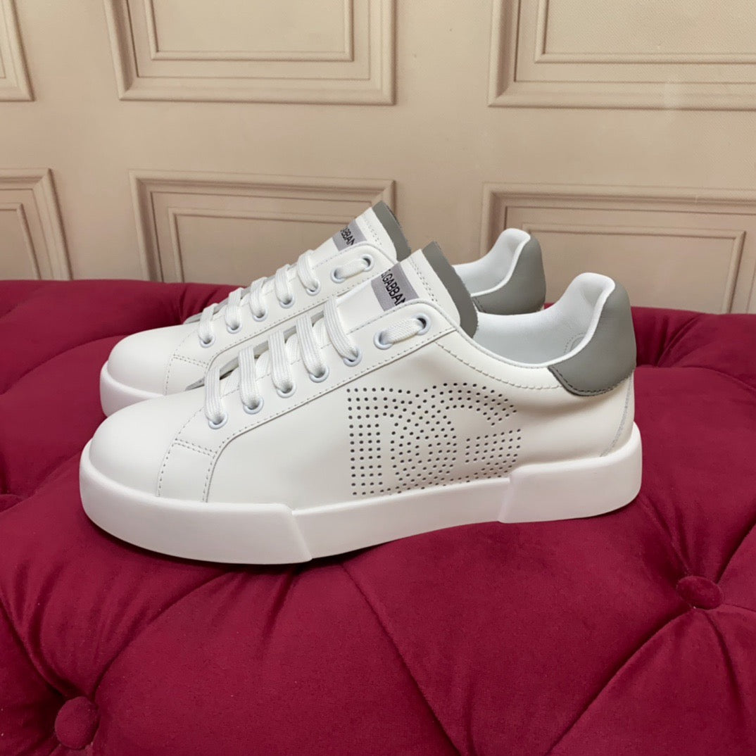 D*G 2026 Luxury Genuine Leather Casual Sneakers - Italian Designer Unisex Shoes