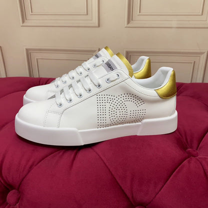 D*G 2026 Luxury Genuine Leather Casual Sneakers - Italian Designer Unisex Shoes