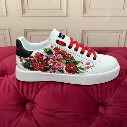 D*G 2026 Luxury Genuine Leather Casual Sneakers - Italian Designer Unisex Shoes